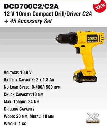 dcd700c2-c2a compact drill/driver dcd700c2-c2a