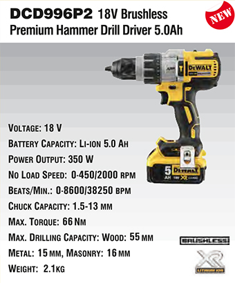 dcd996p2 premium hammer drill driver
