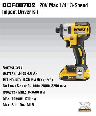 impact driver kit dcf887d2