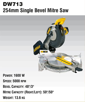 dw713 single bevel mitre saw