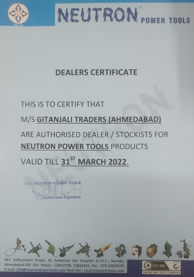 dealers certificate certificate-31.03.2022